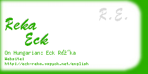 reka eck business card